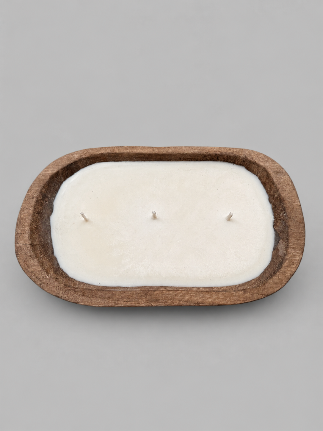 Vela Decorativa de Cera de Coco en Base de Madera